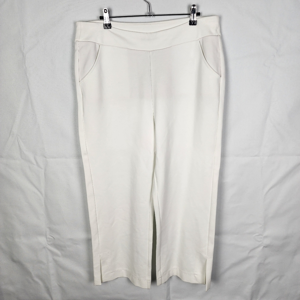 Soft Surroundings Cropped Ponte Knit Pull On Pants SIZE LARGE